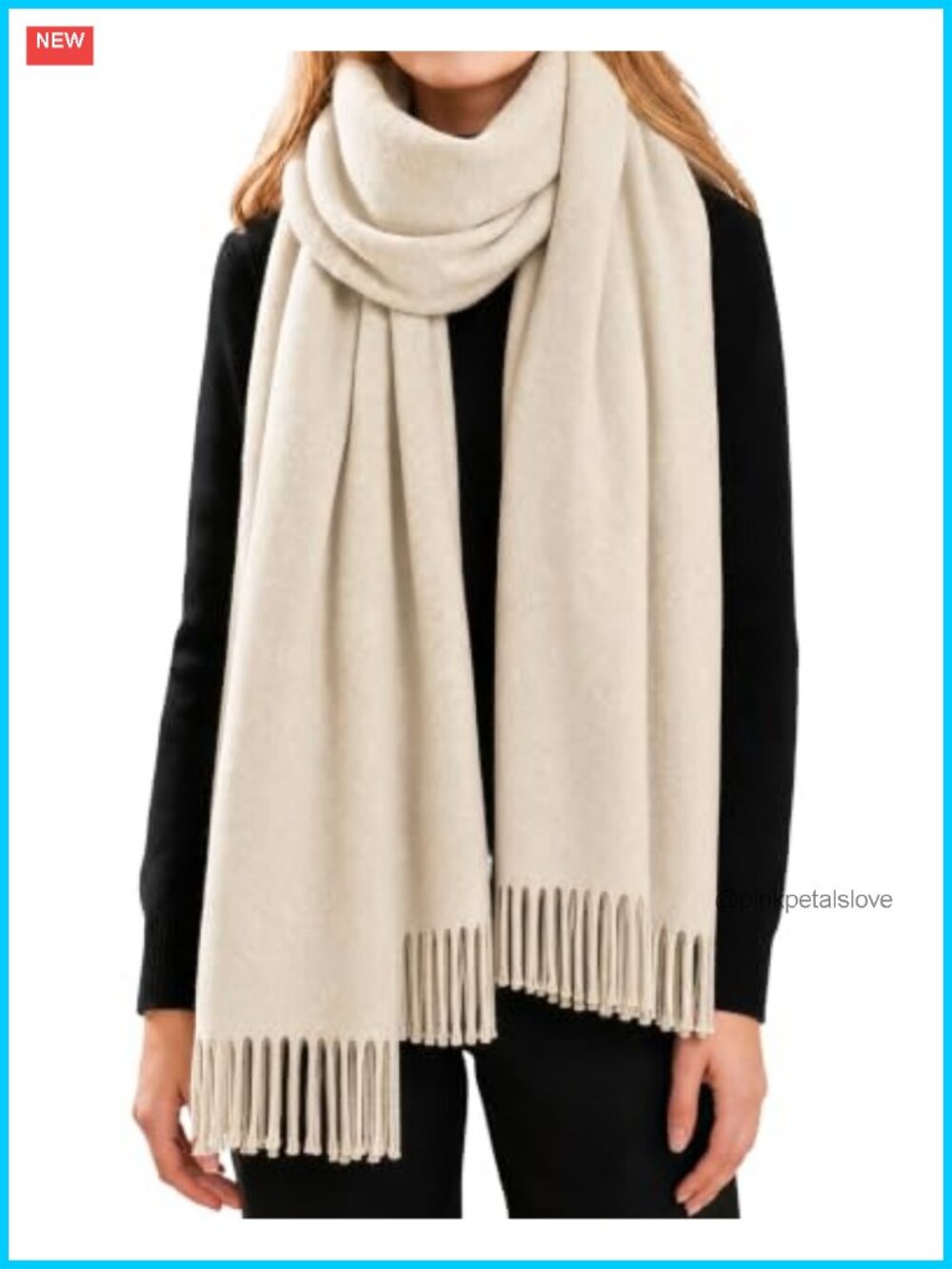 Womens Pashmina Shawl Wrap Scarf Silk Polyester Fringe Evening Dress Cover Up